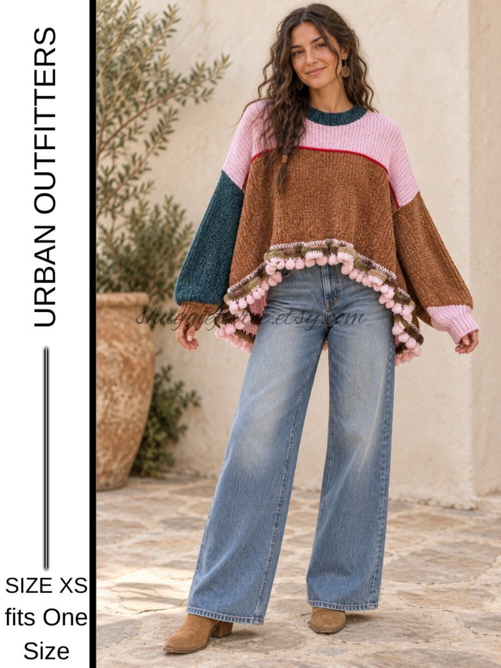 MSRP: $69 ✨Urban Outfitters Upcycled Chenille Sweater Size XS (fits ALL Sizes) ✨